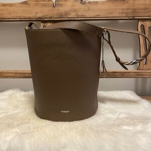 Burberry Brown Leather Bucket Bag